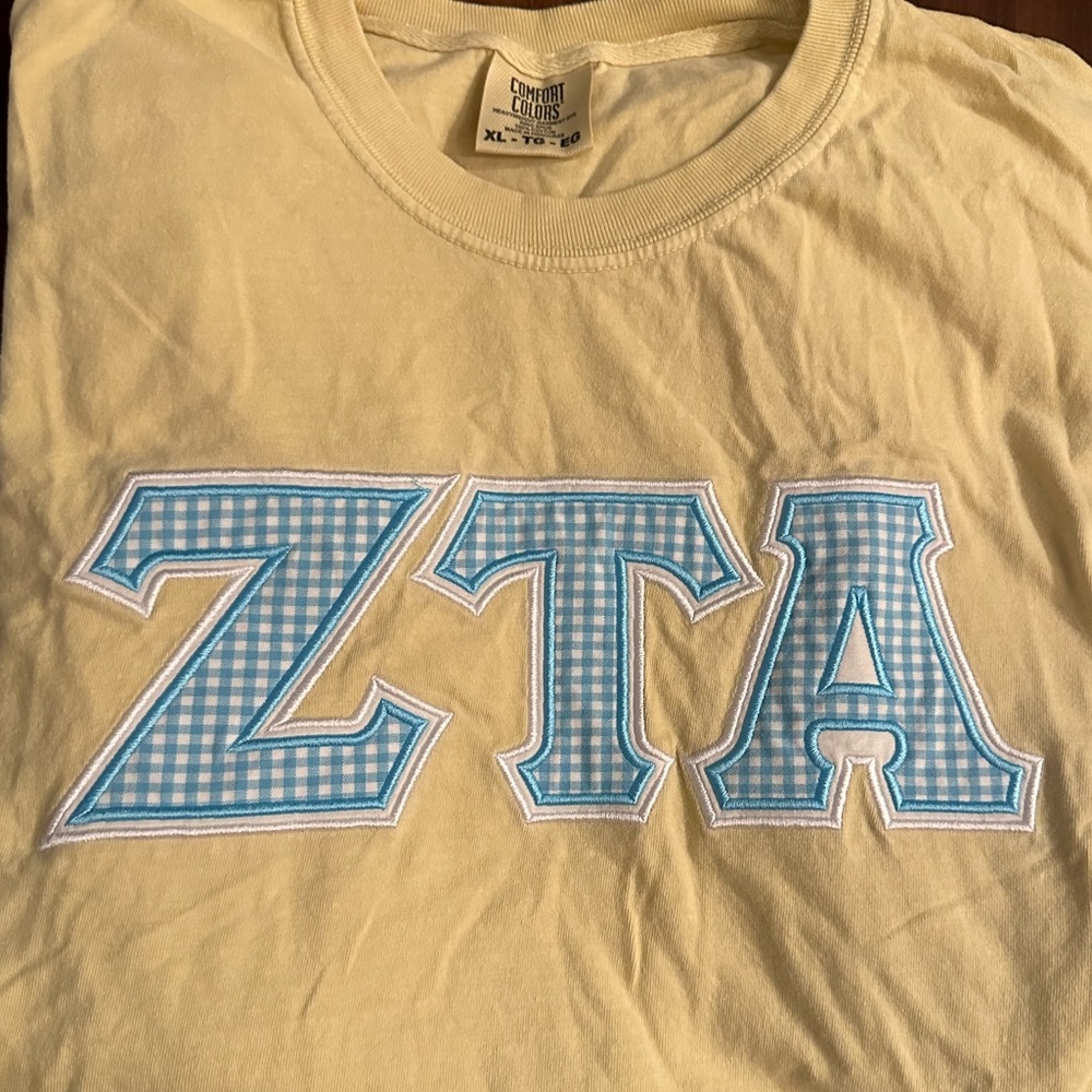 Zeta Tau Alpha (ZTA) Stitched Letters